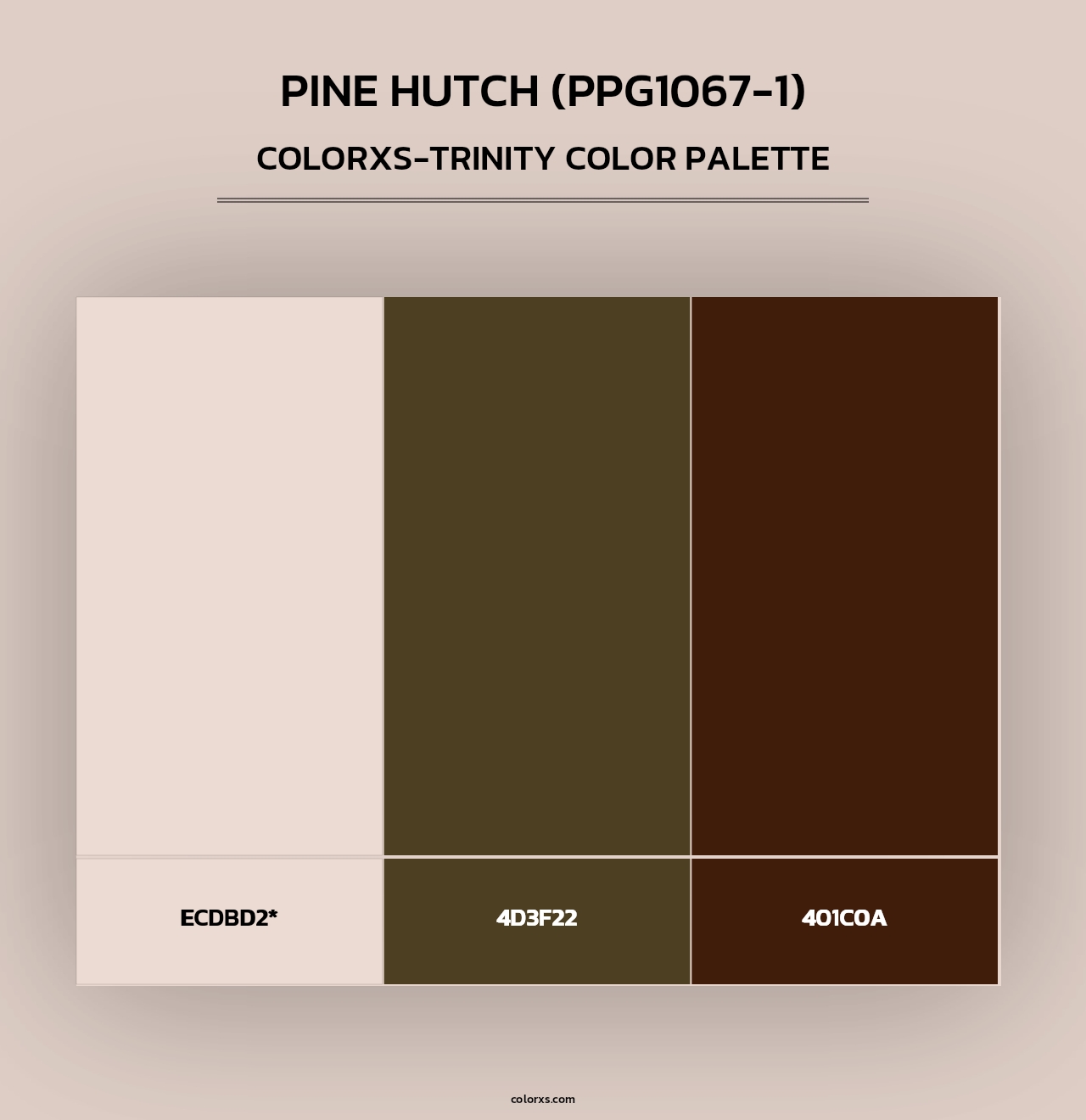 Pine Hutch (PPG1067-1) - Colorxs Trinity Palette