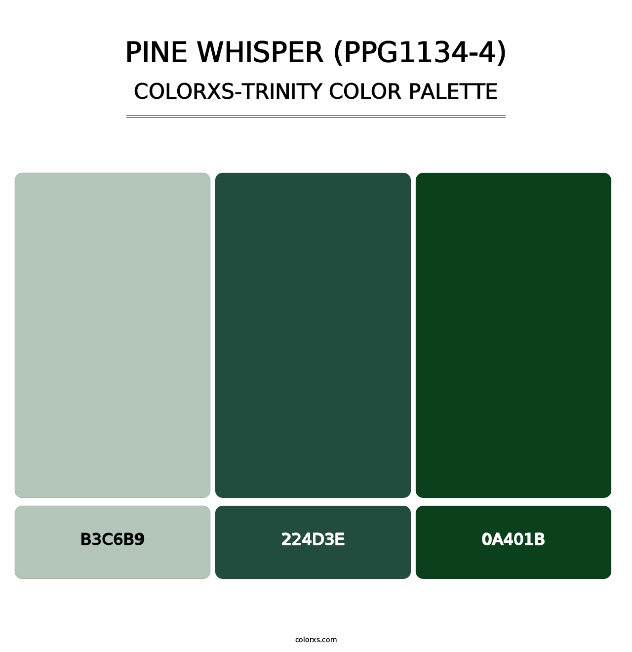 Pine Whisper (PPG1134-4) - Colorxs Trinity Palette