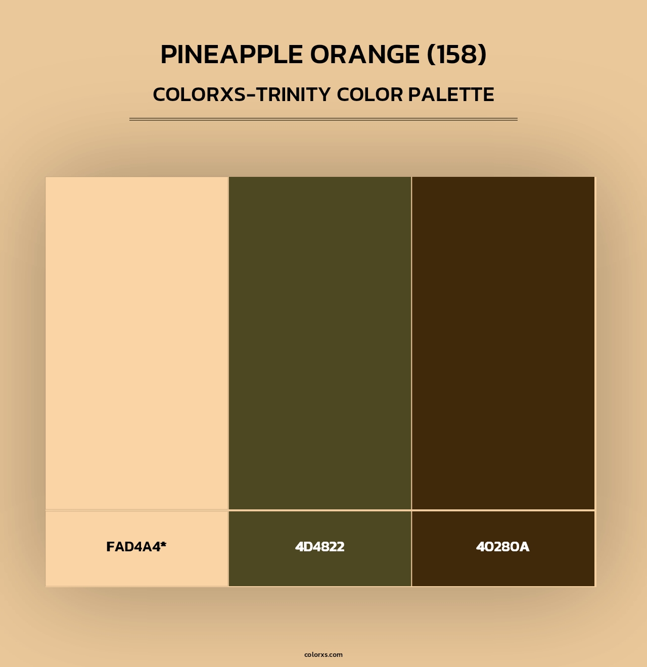 Pineapple Orange (158) - Colorxs Trinity Palette