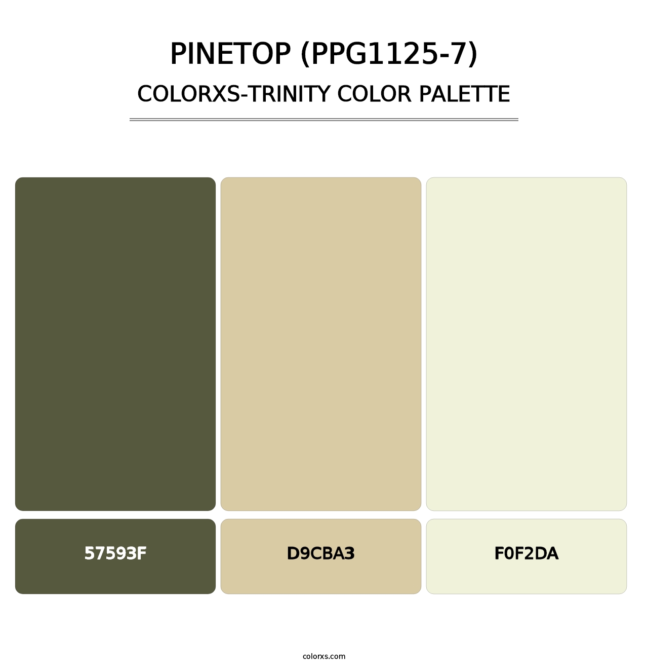 Pinetop (PPG1125-7) - Colorxs Trinity Palette