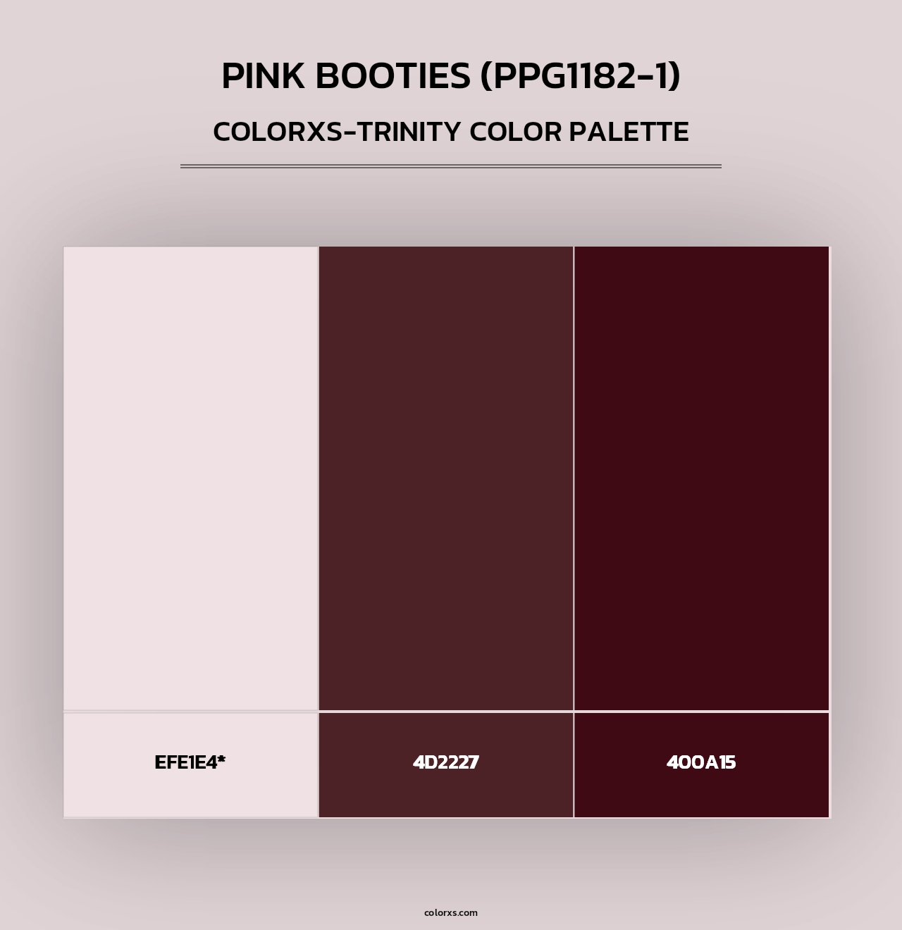 Pink Booties (PPG1182-1) - Colorxs Trinity Palette