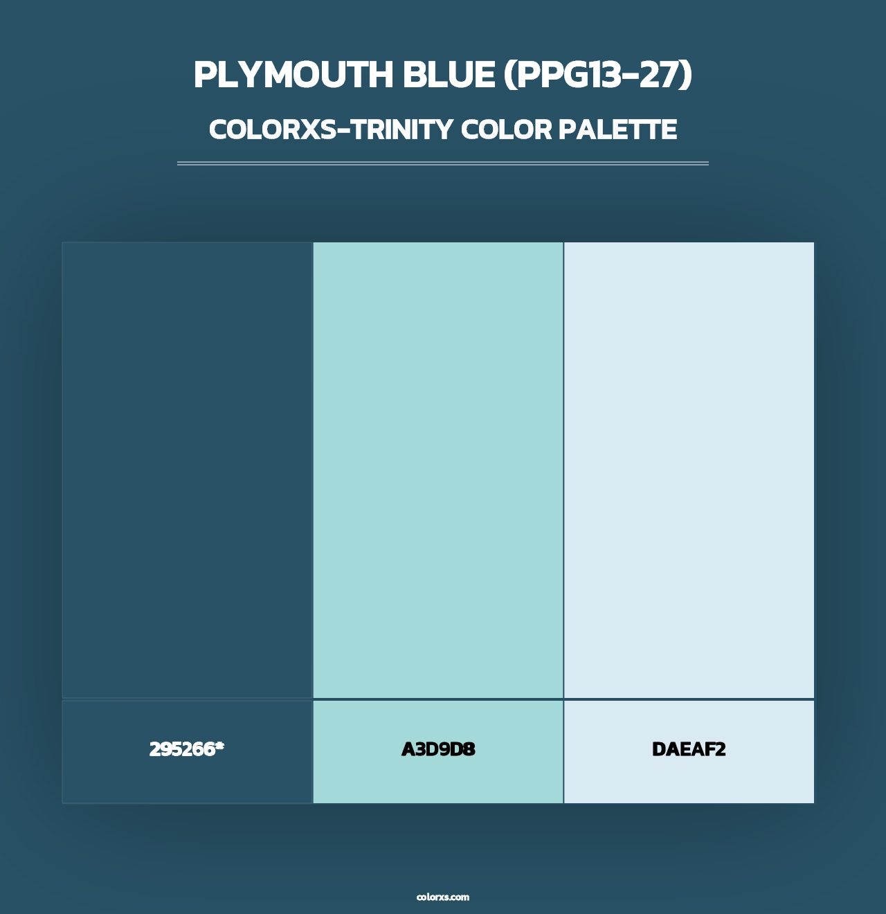 Plymouth Blue (PPG13-27) - Colorxs Trinity Palette