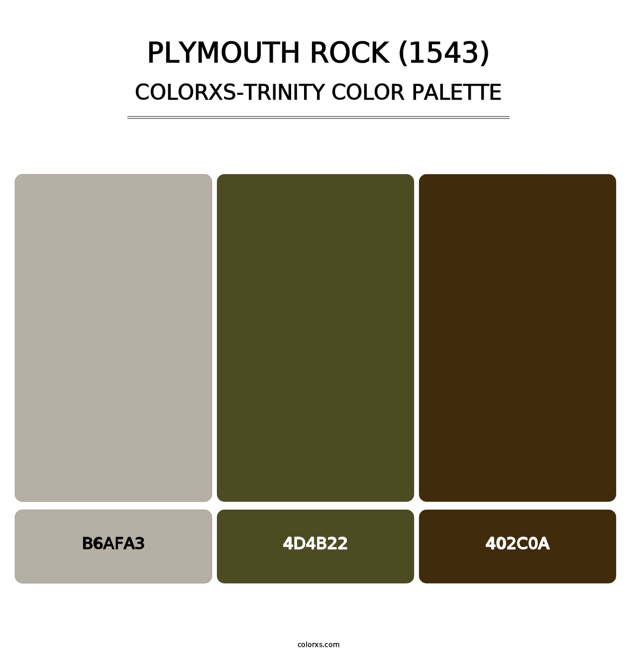 Plymouth Rock (1543) - Colorxs Trinity Palette