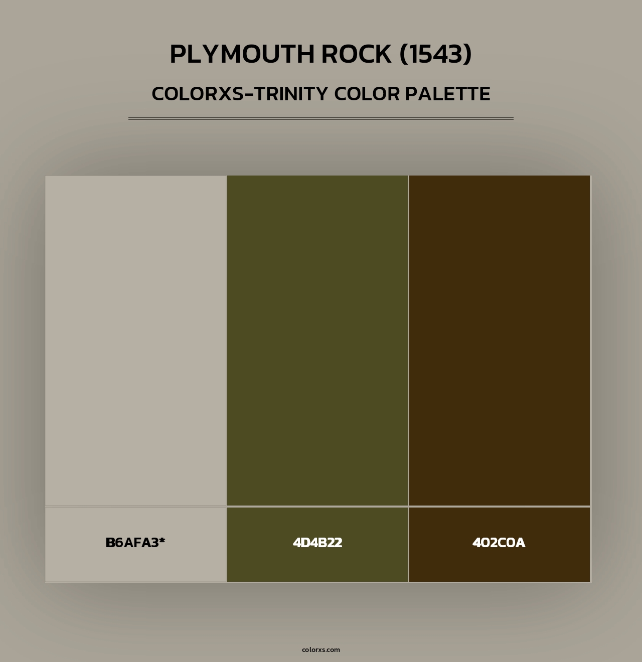 Plymouth Rock (1543) - Colorxs Trinity Palette