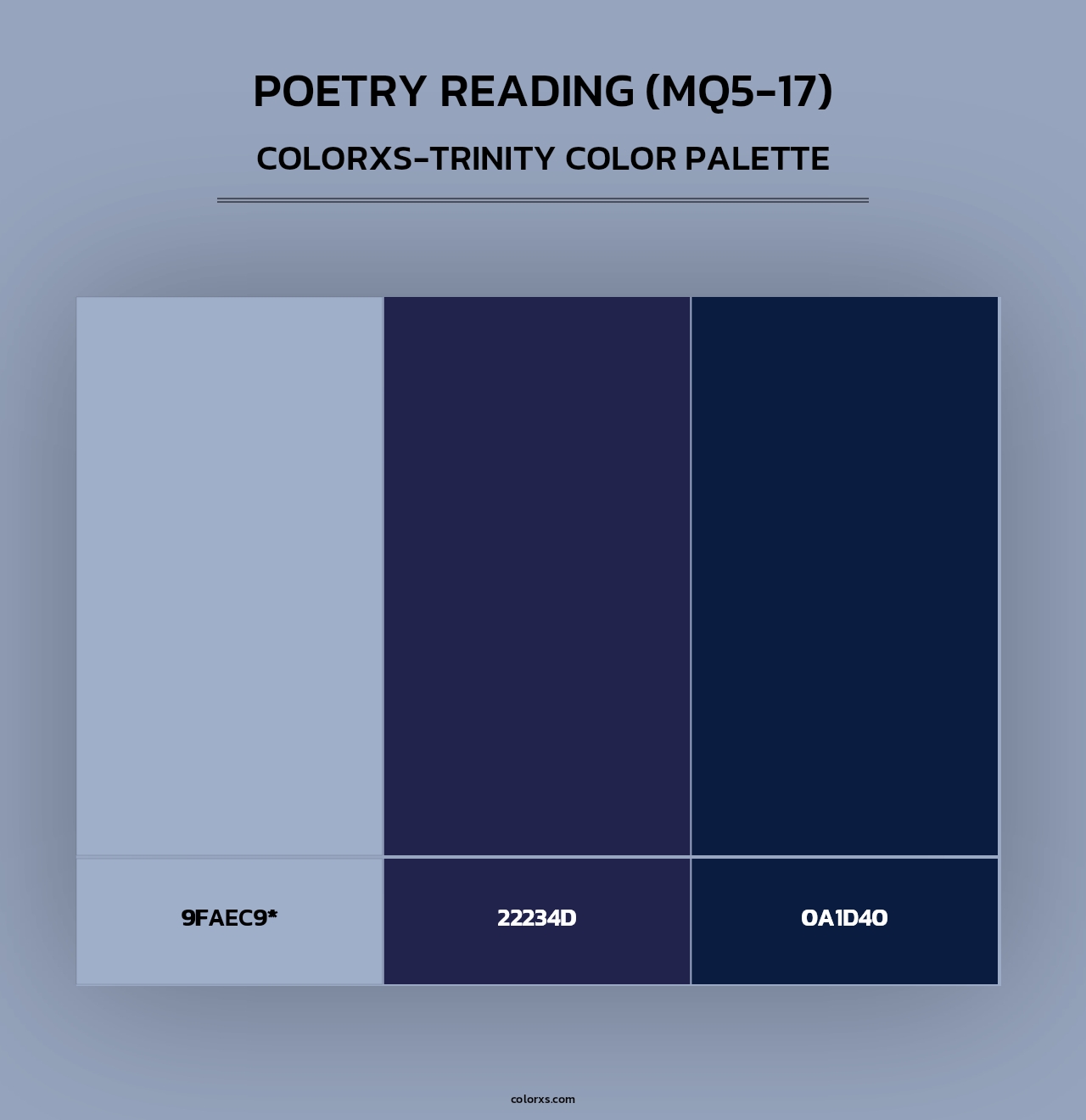 Poetry Reading (MQ5-17) - Colorxs Trinity Palette