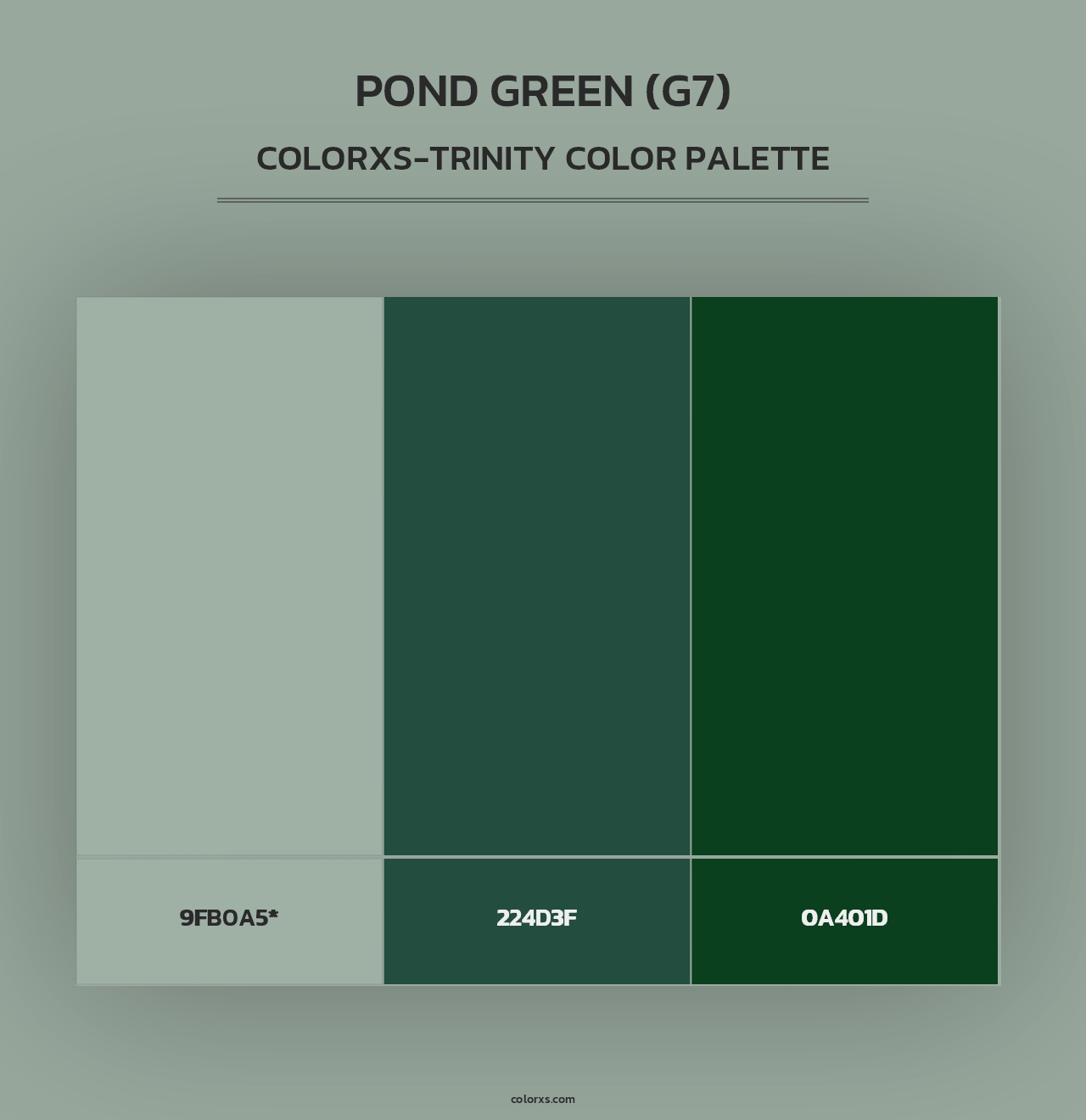 Pond Green (G7) - Colorxs Trinity Palette