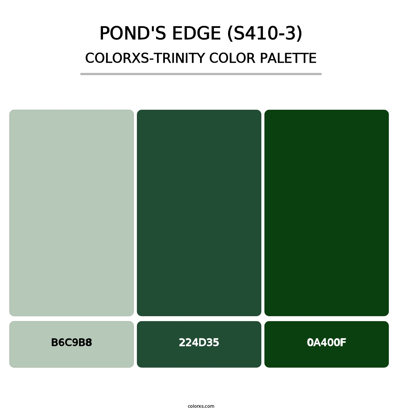 Pond'S Edge (S410-3) - Colorxs Trinity Palette