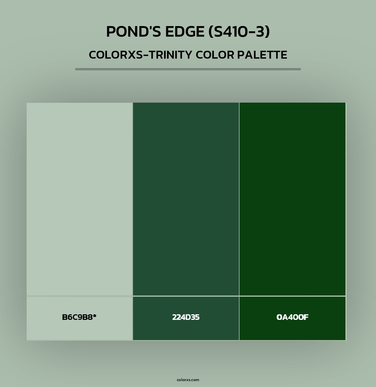 Pond'S Edge (S410-3) - Colorxs Trinity Palette