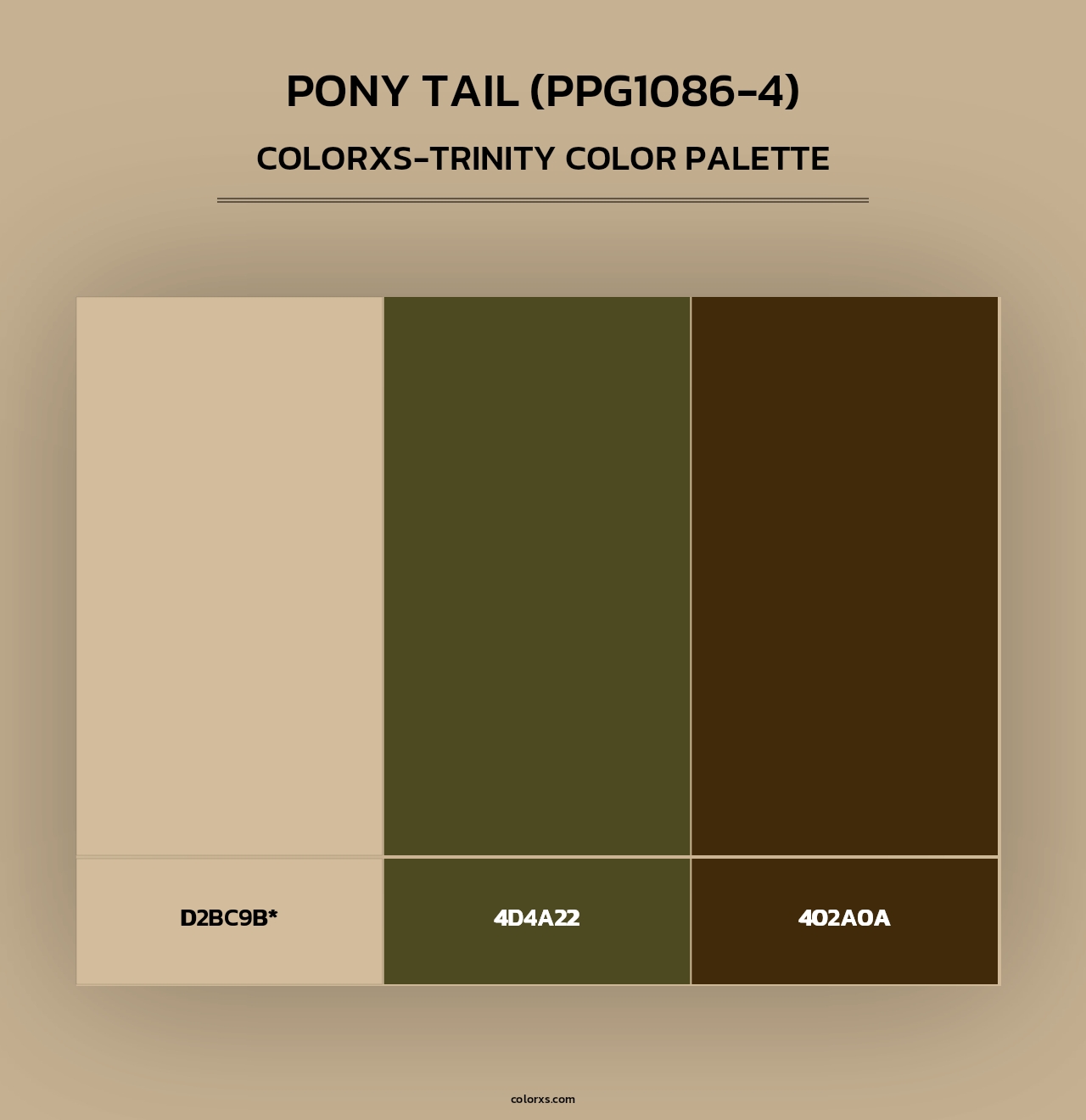 Pony Tail (PPG1086-4) - Colorxs Trinity Palette