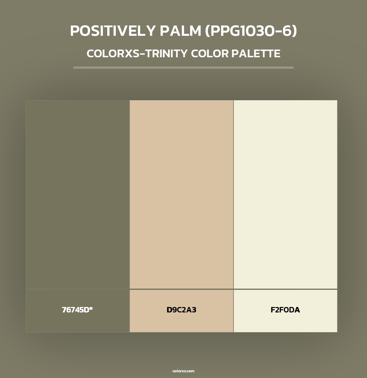 Positively Palm (PPG1030-6) - Colorxs Trinity Palette