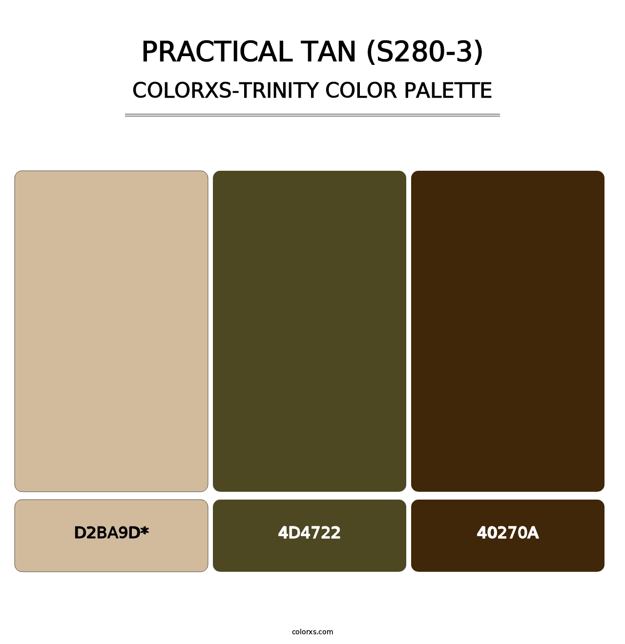 Practical Tan (S280-3) - Colorxs Trinity Palette