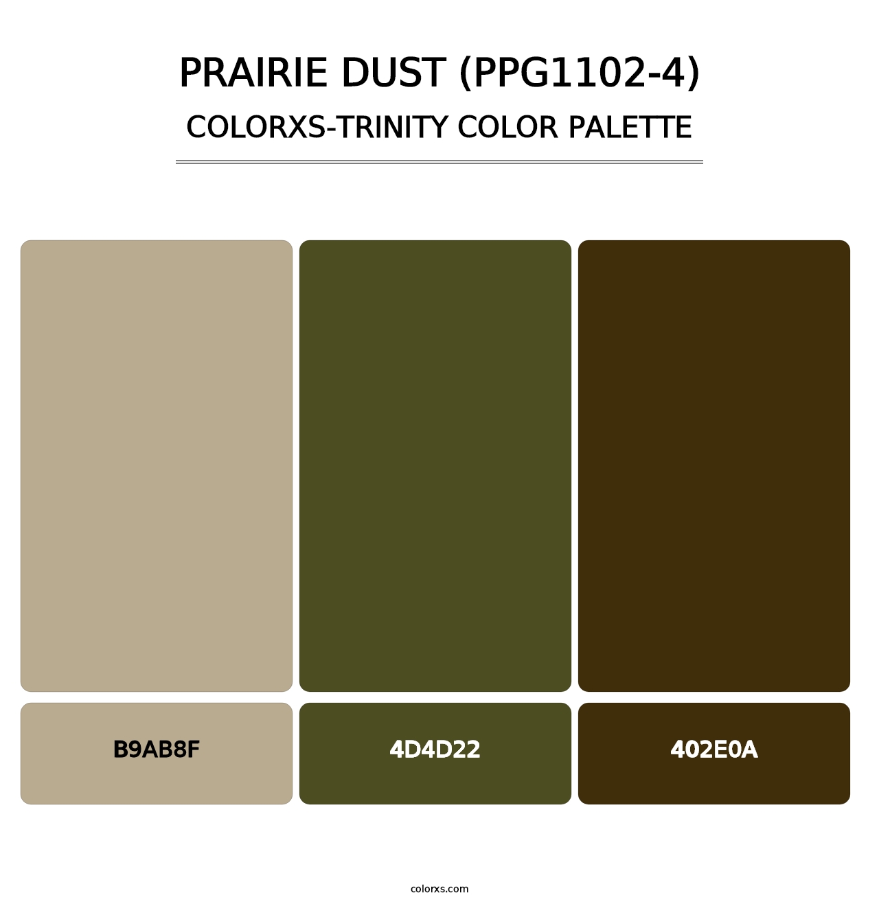 Prairie Dust (PPG1102-4) - Colorxs Trinity Palette