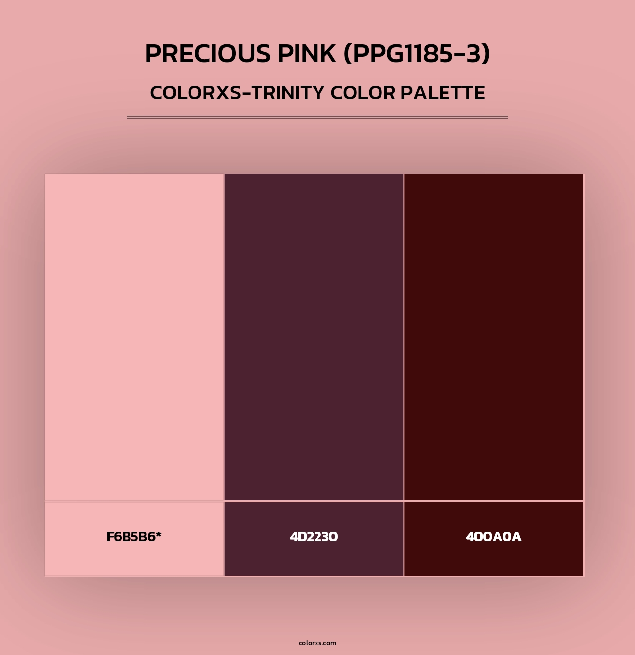 Precious Pink (PPG1185-3) - Colorxs Trinity Palette