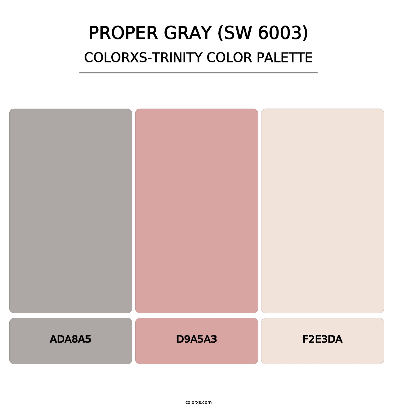 Proper Gray (SW 6003) - Colorxs Trinity Palette