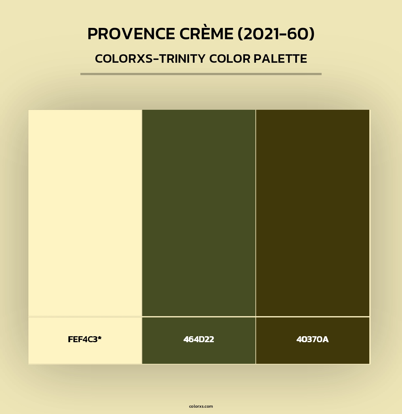 Provence Crème (2021-60) - Colorxs Trinity Palette