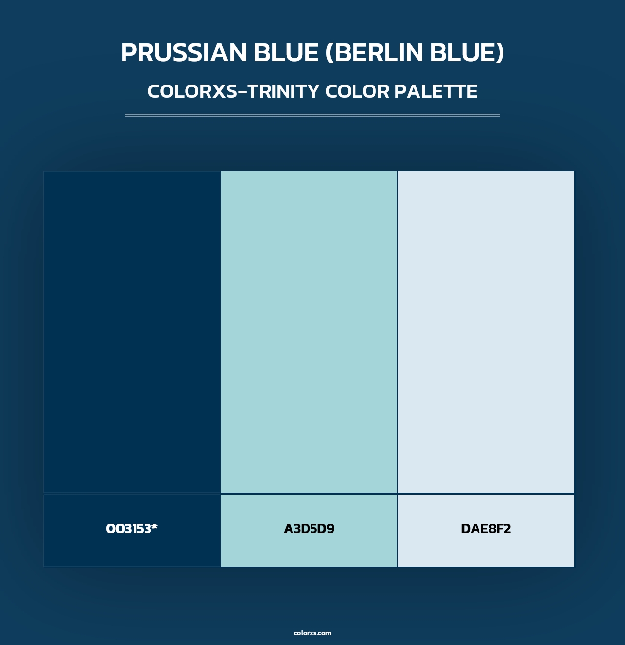 Prussian Blue (Berlin Blue) - Colorxs Trinity Palette