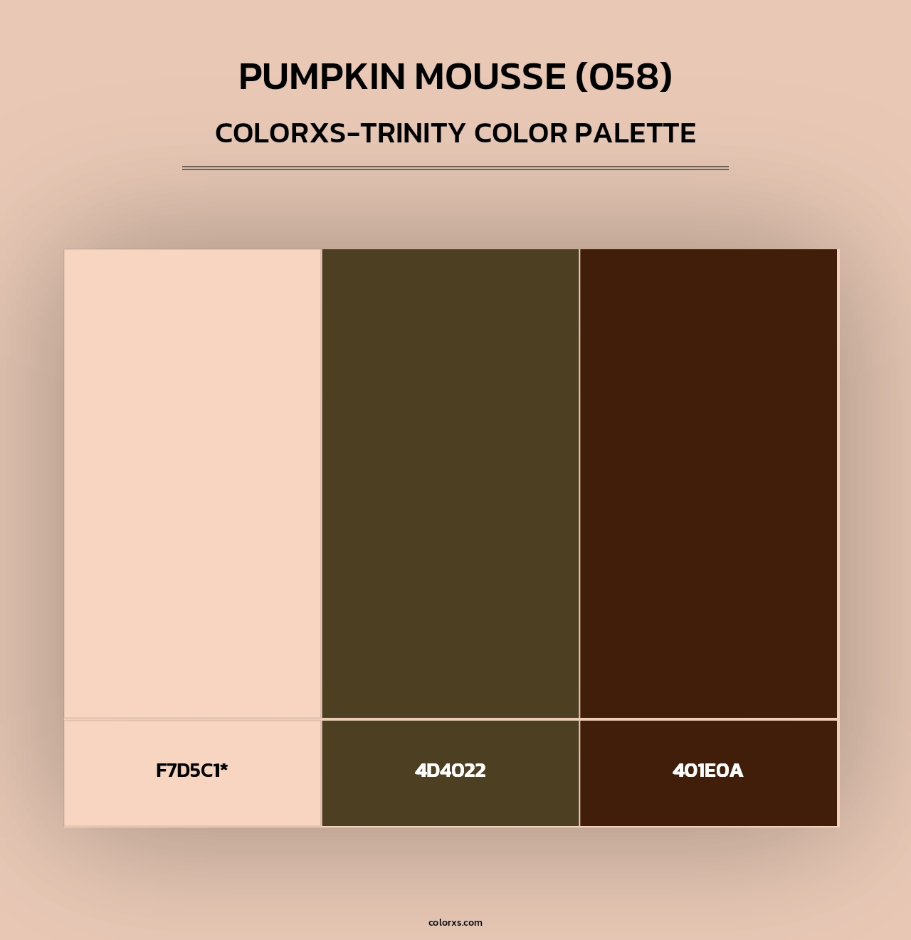 Pumpkin Mousse (058) - Colorxs Trinity Palette