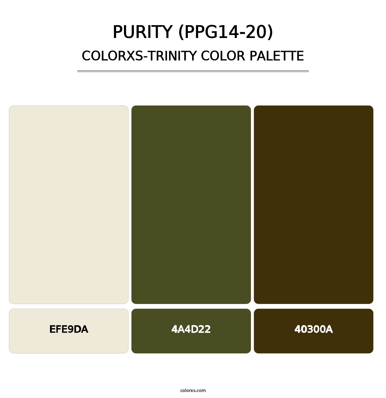 Purity (PPG14-20) - Colorxs Trinity Palette