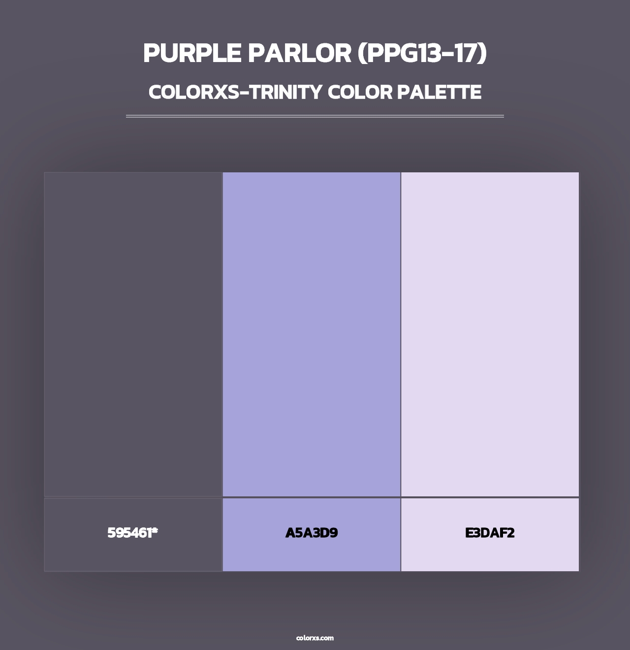 Purple Parlor (PPG13-17) - Colorxs Trinity Palette