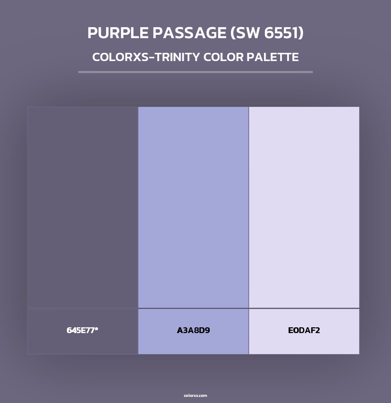 Purple Passage (SW 6551) - Colorxs Trinity Palette