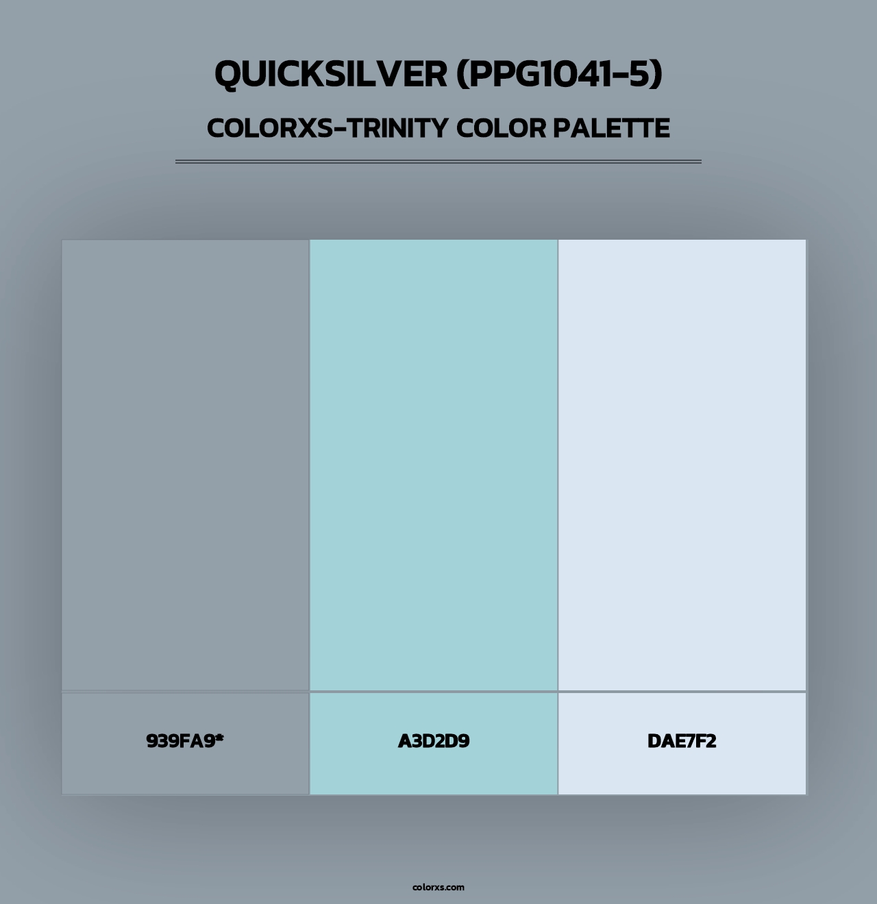 Quicksilver (PPG1041-5) - Colorxs Trinity Palette