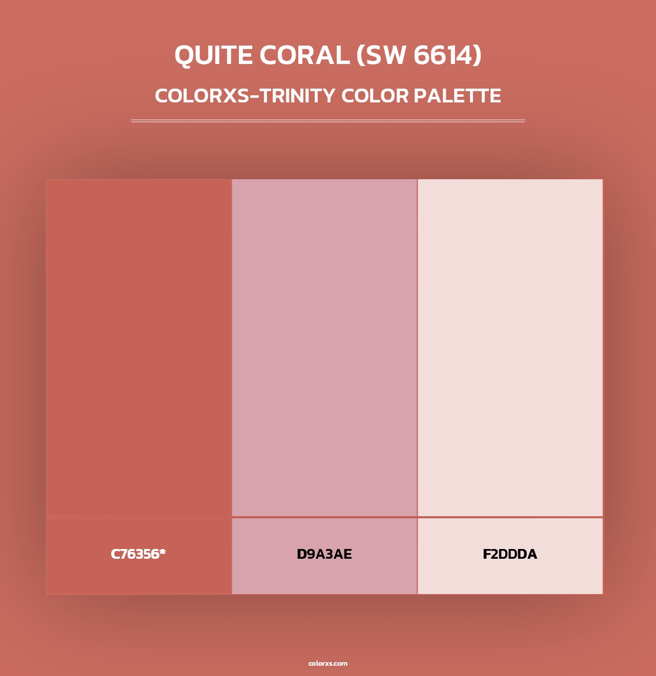 Quite Coral (SW 6614) - Colorxs Trinity Palette