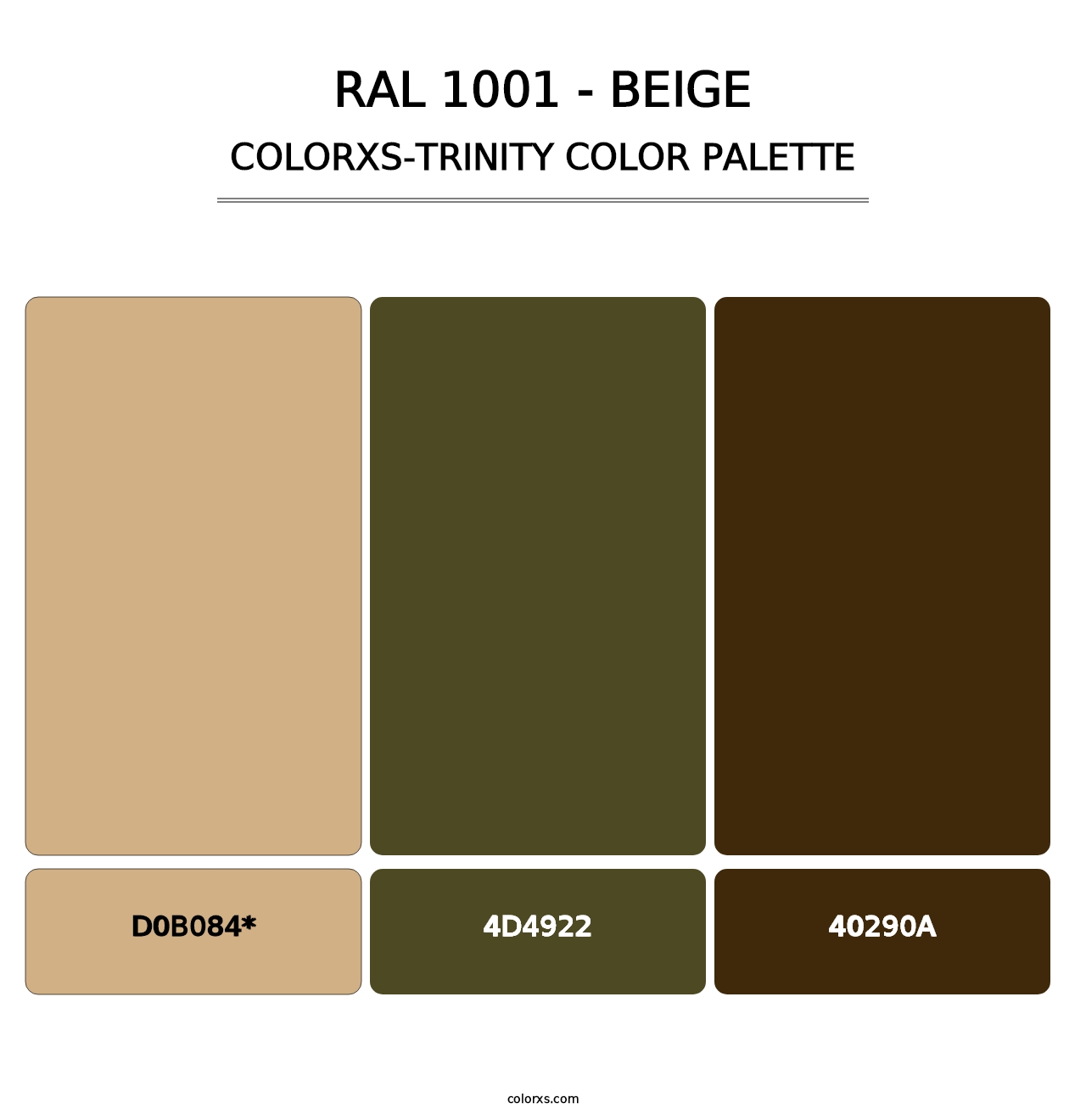 RAL 1001 - Beige - Colorxs Trinity Palette