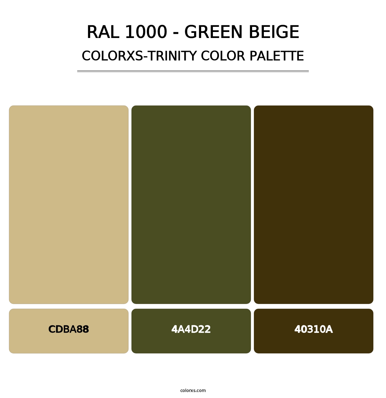 RAL 1000 - Green Beige - Colorxs Trinity Palette