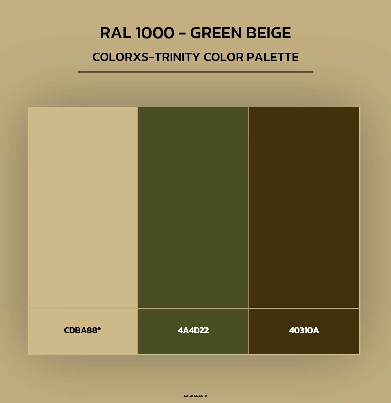 RAL 1000 - Green Beige - Colorxs Trinity Palette