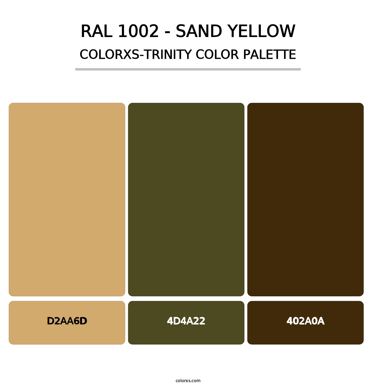 RAL 1002 - Sand Yellow - Colorxs Trinity Palette