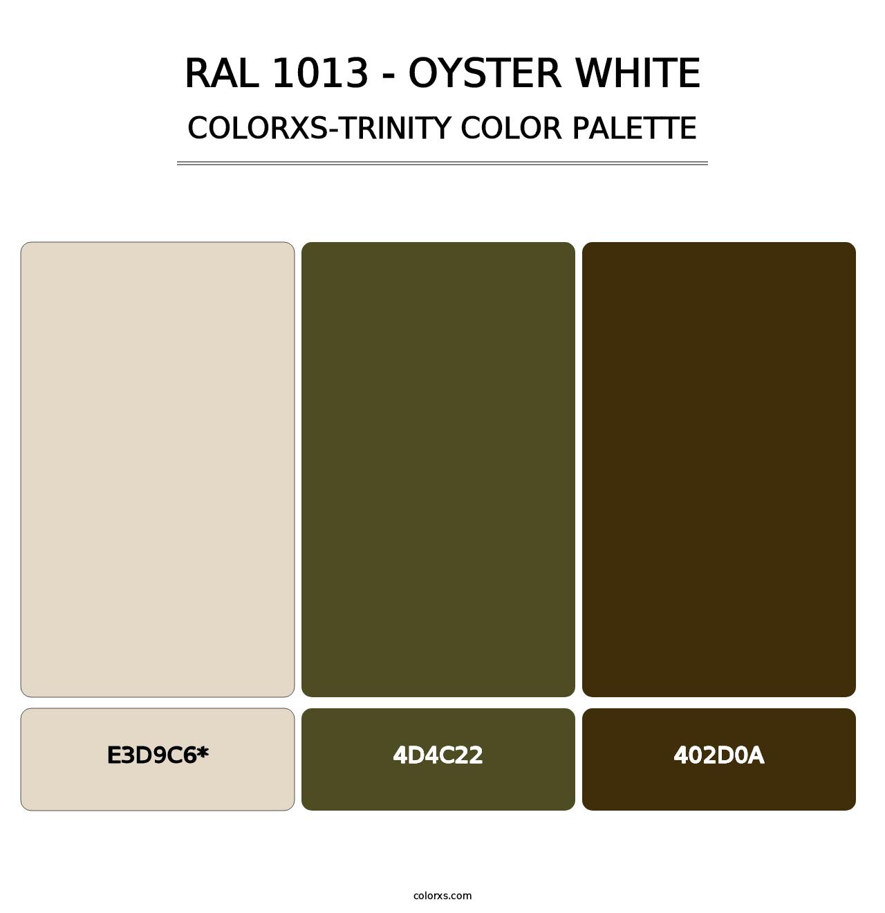 RAL 1013 - Oyster White - Colorxs Trinity Palette