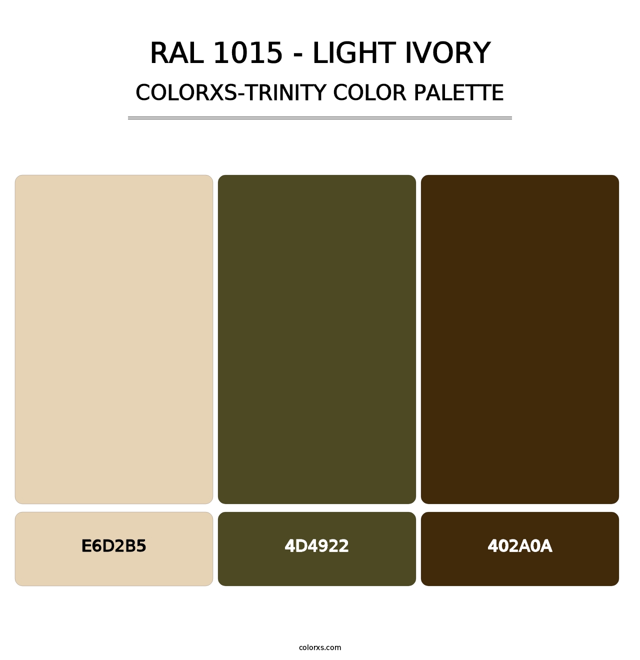 RAL 1015 - Light Ivory - Colorxs Trinity Palette