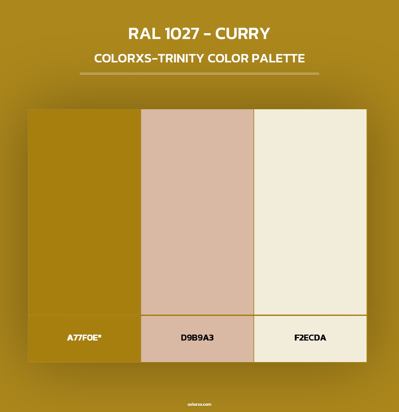 RAL 1027 - Curry - Colorxs Trinity Palette