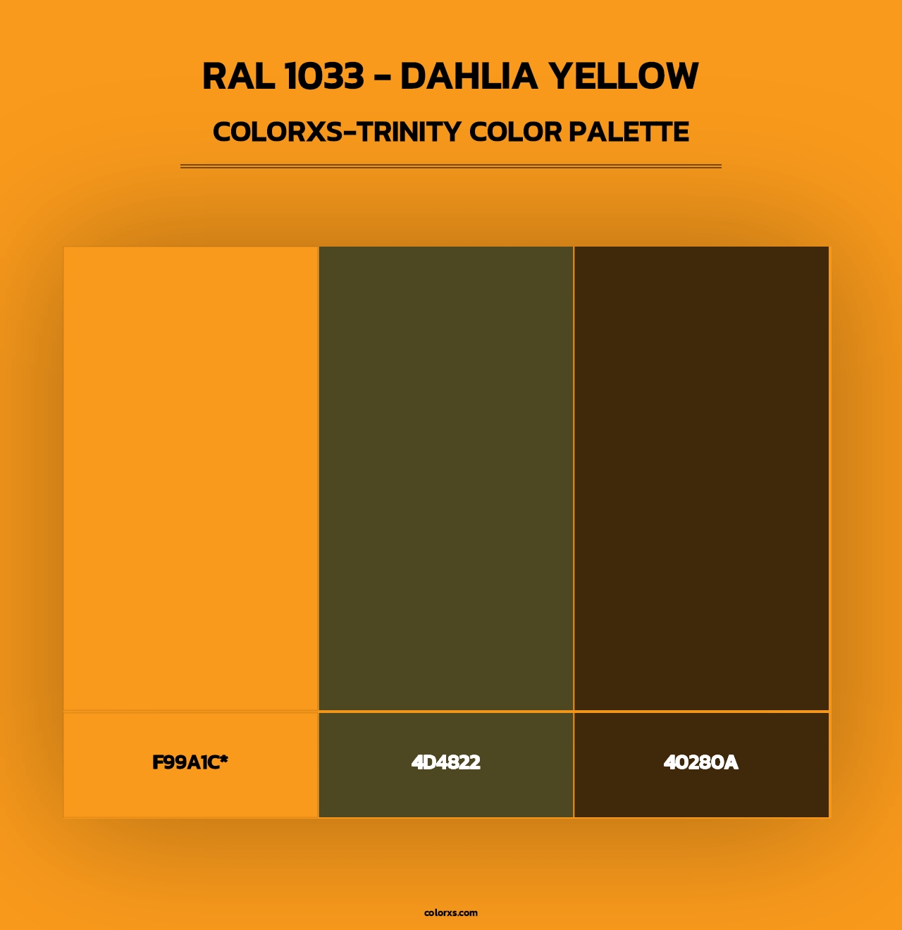 RAL 1033 - Dahlia Yellow - Colorxs Trinity Palette