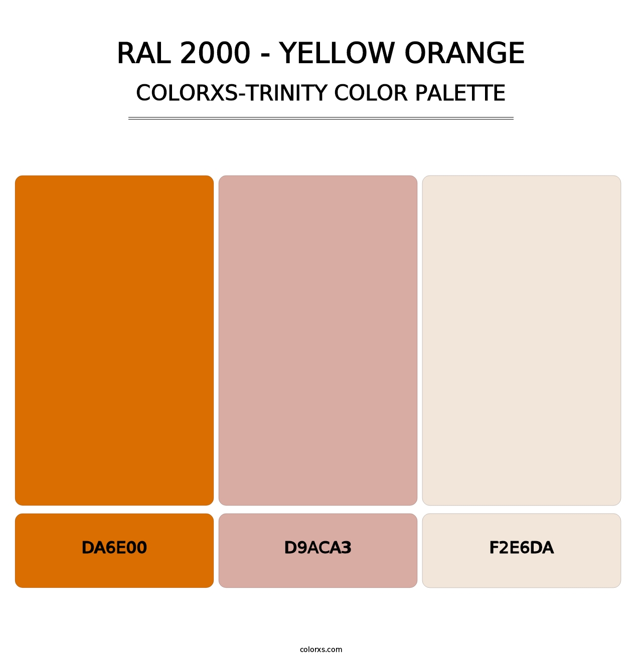 RAL 2000 - Yellow Orange - Colorxs Trinity Palette