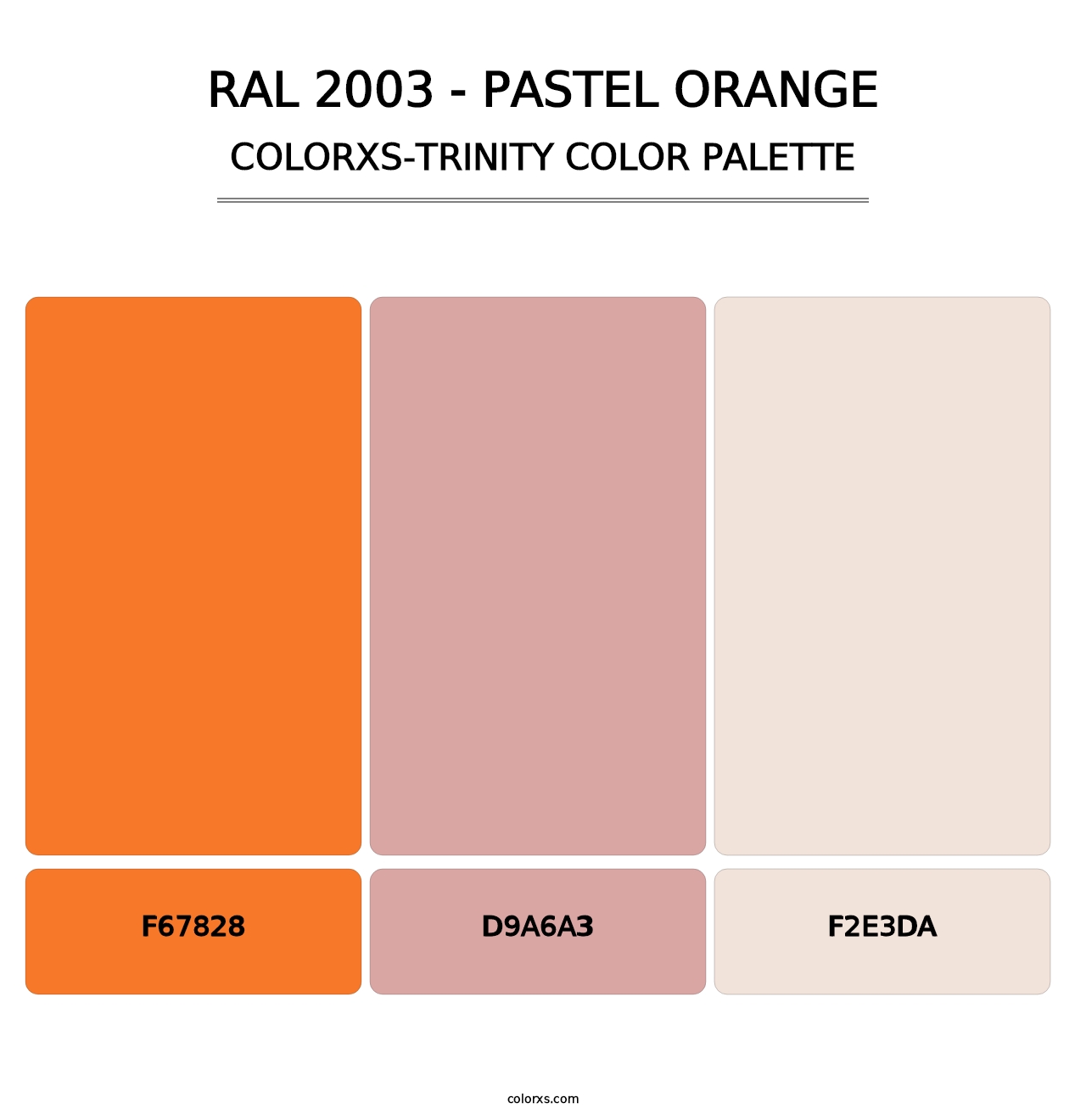 RAL 2003 - Pastel Orange - Colorxs Trinity Palette