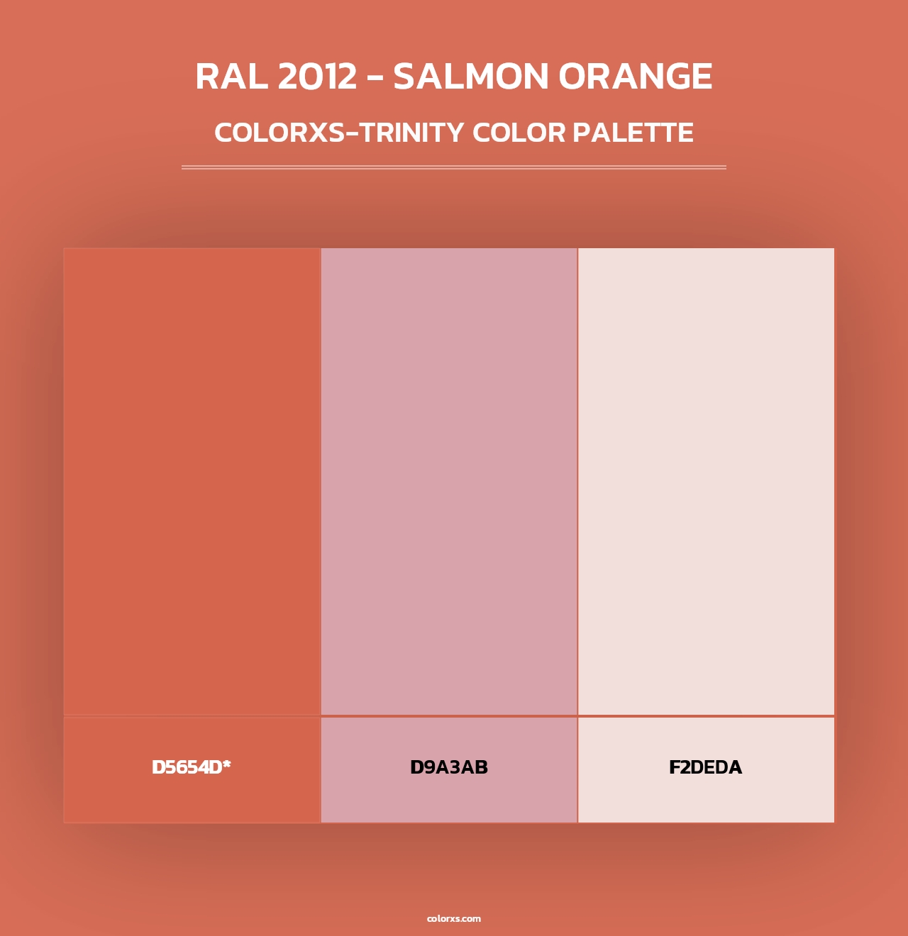 RAL 2012 - Salmon Orange - Colorxs Trinity Palette