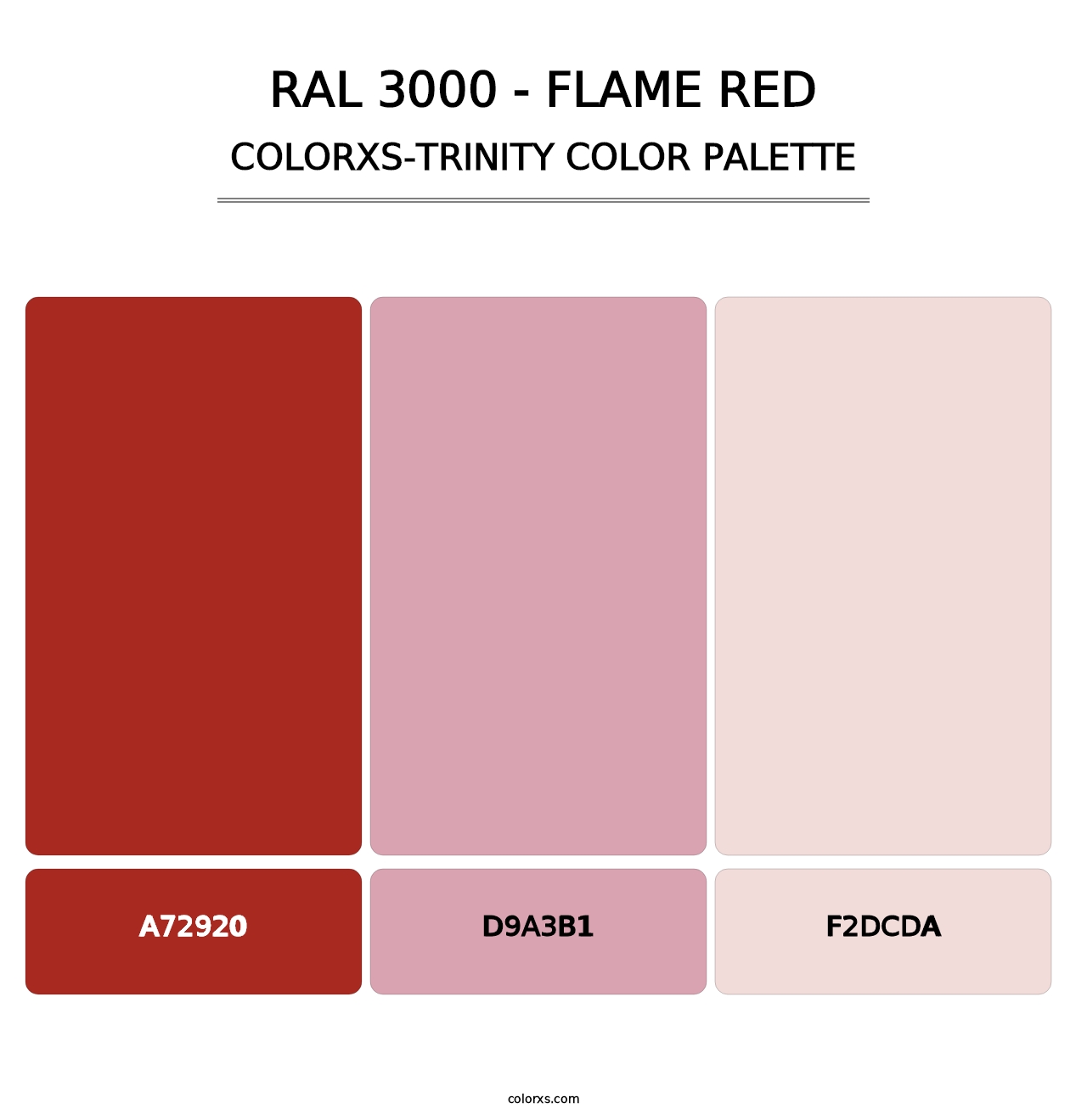 RAL 3000 - Flame Red - Colorxs Trinity Palette