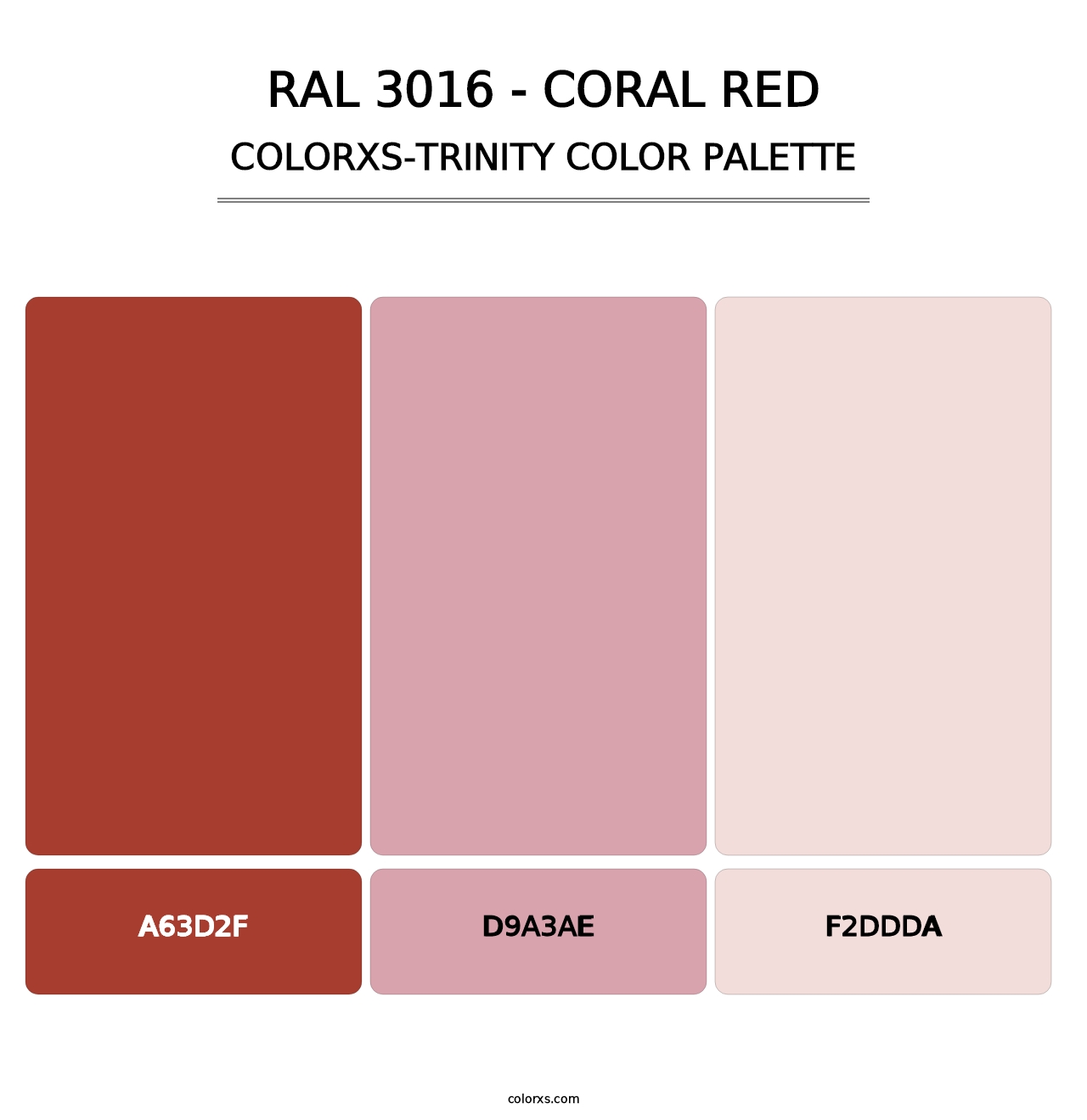 RAL 3016 - Coral Red - Colorxs Trinity Palette