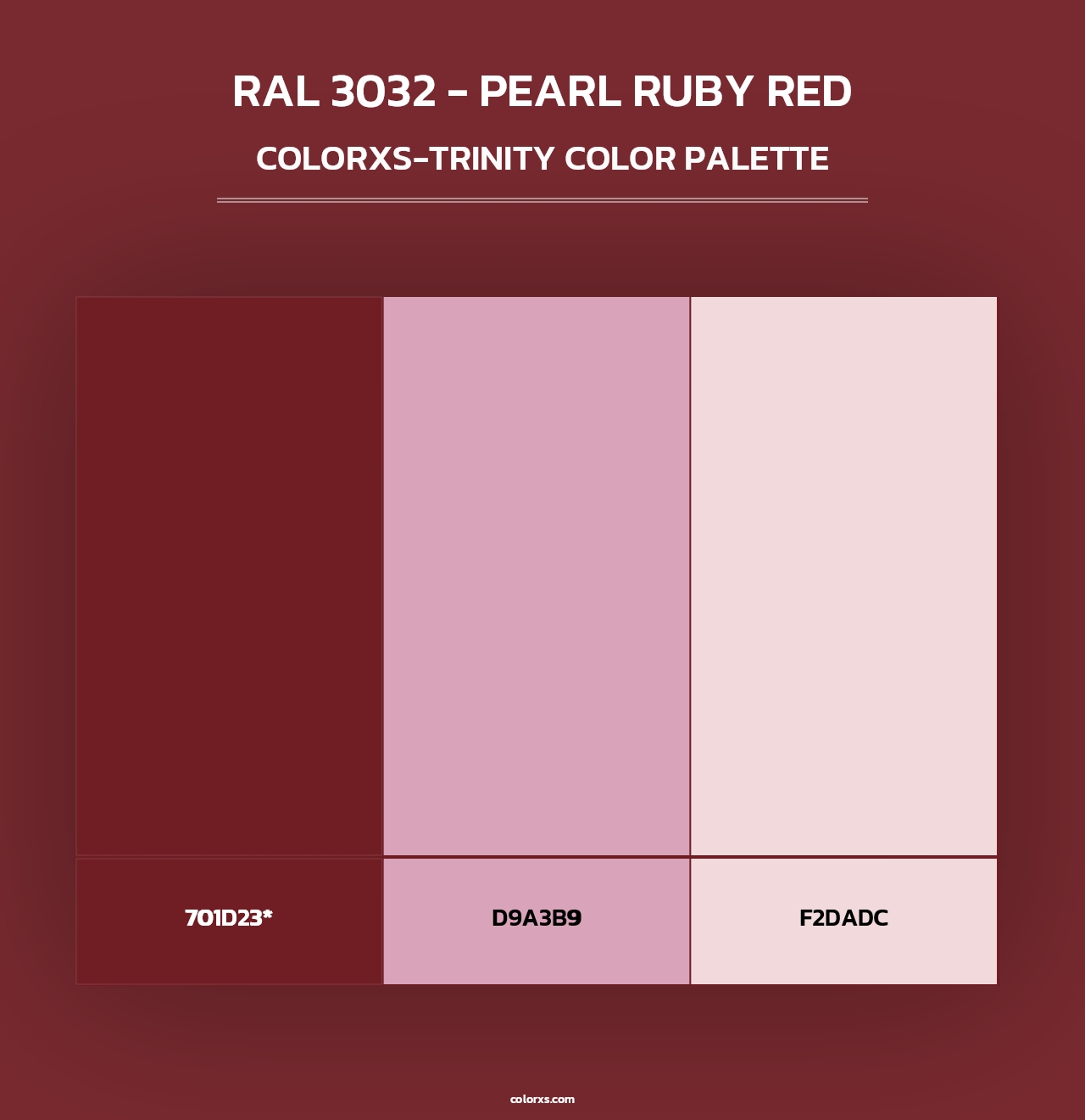 RAL 3032 - Pearl Ruby Red - Colorxs Trinity Palette