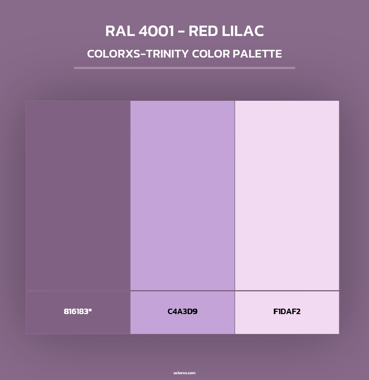 RAL 4001 - Red Lilac - Colorxs Trinity Palette