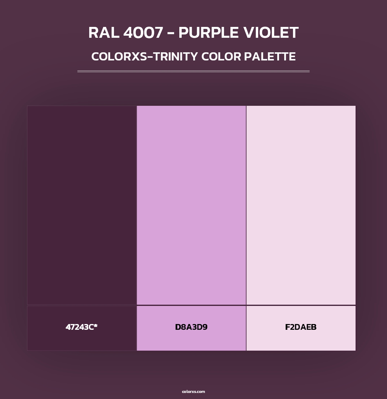 RAL 4007 - Purple Violet - Colorxs Trinity Palette