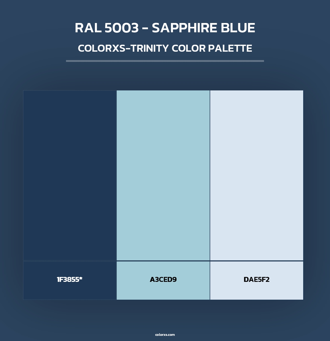 RAL 5003 - Sapphire Blue - Colorxs Trinity Palette