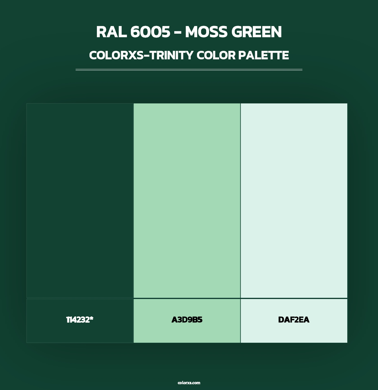 RAL 6005 - Moss Green - Colorxs Trinity Palette