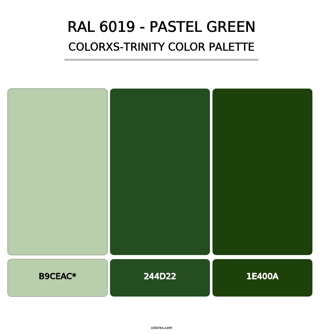 RAL 6019 - Pastel Green - Colorxs Trinity Palette