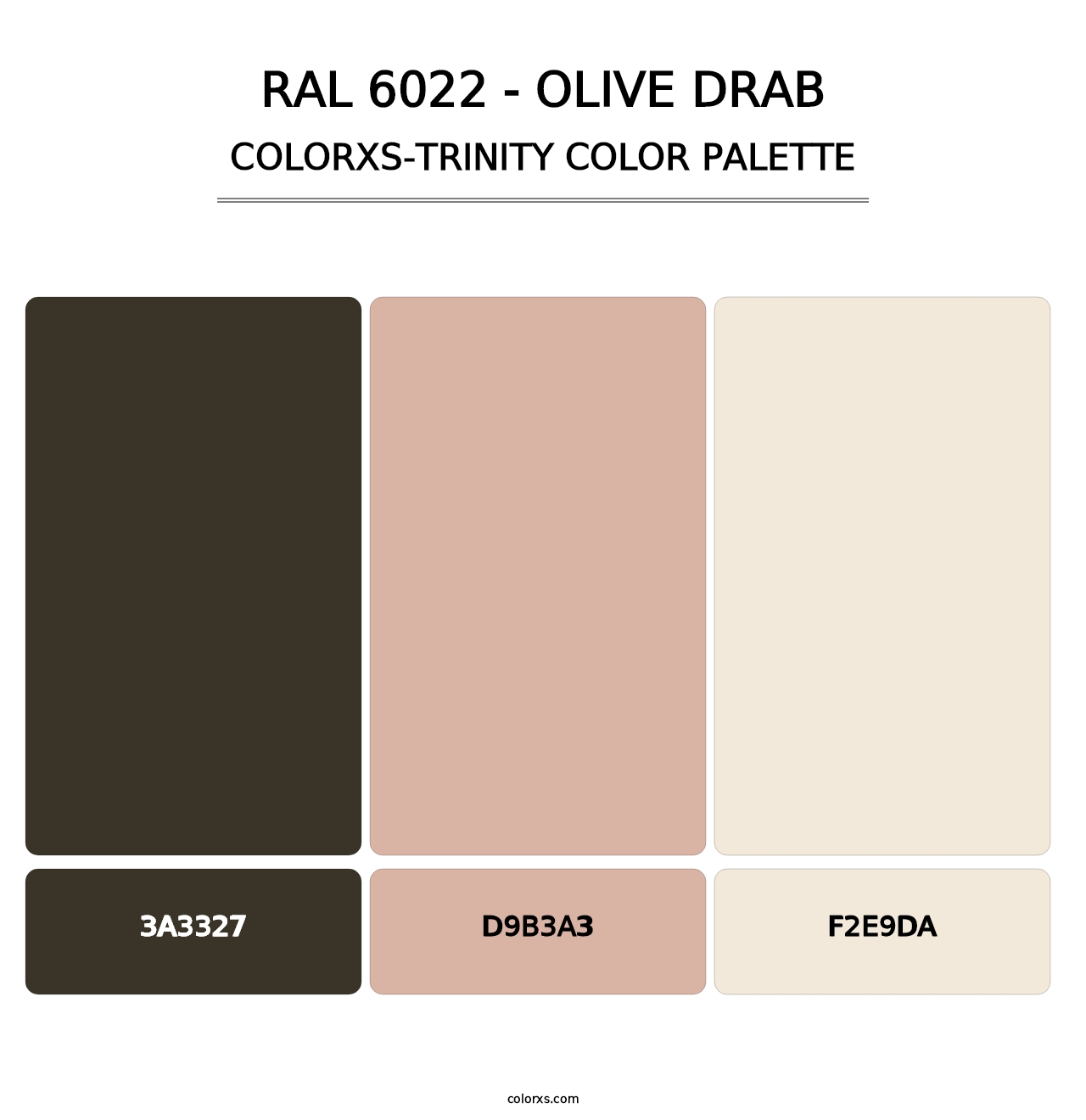 RAL 6022 - Olive Drab - Colorxs Trinity Palette