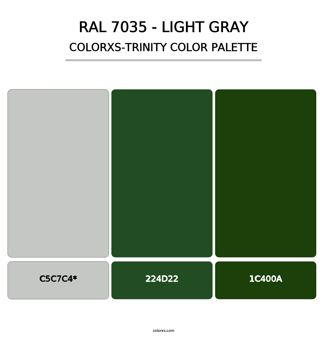 RAL 7035 - Light Gray - Colorxs Trinity Palette