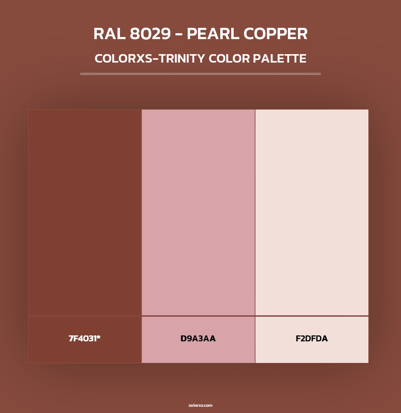 RAL 8029 - Pearl Copper - Colorxs Trinity Palette