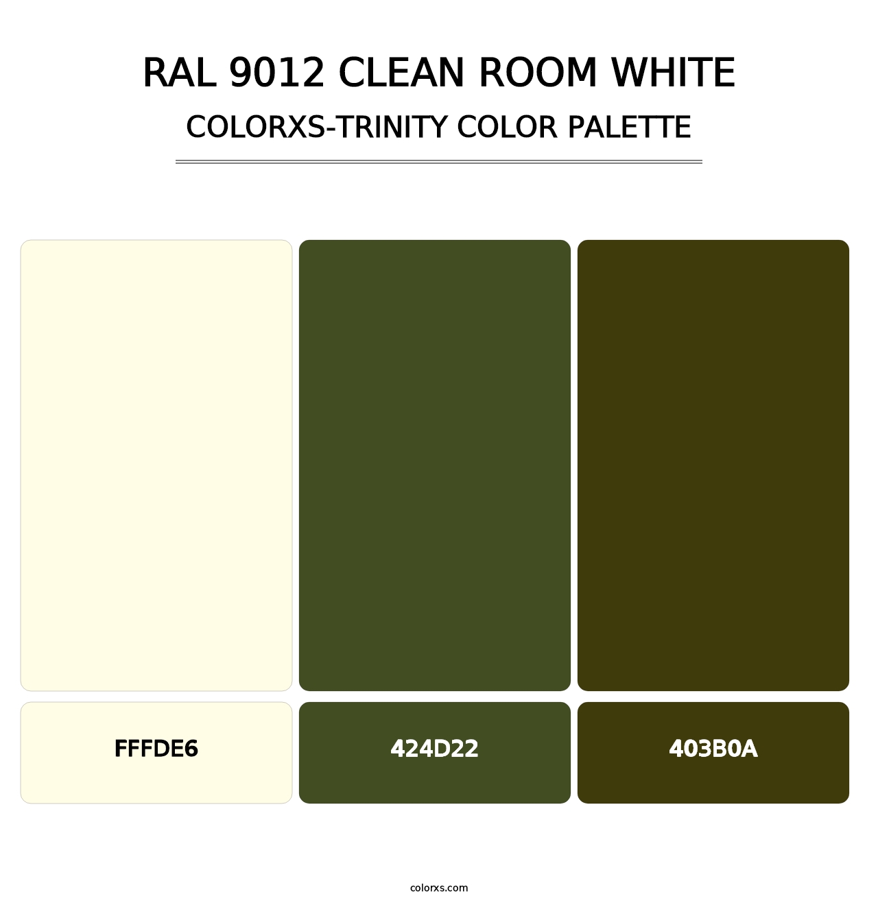 RAL 9012 Clean Room White - Colorxs Trinity Palette