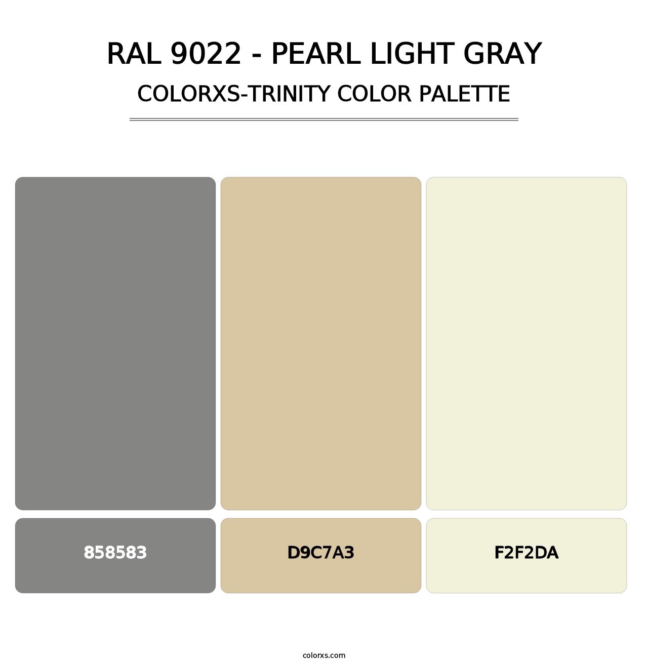 RAL 9022 - Pearl Light Gray - Colorxs Trinity Palette